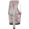 Pink Transparent 18 cm ADORE-701FL Platform High Mules