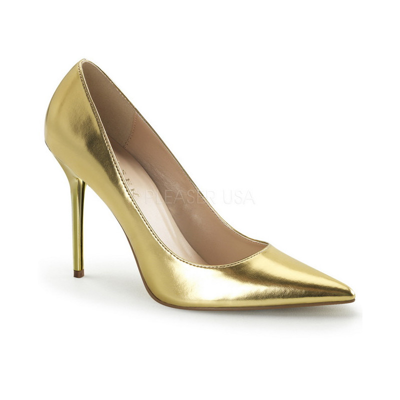 Gold Leatherette 10 cm CLASSIQUE-20 Pumps High Heels for Men