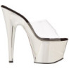 Transparent 18 cm ADORE-701 Chrome Platform Mules Shoes