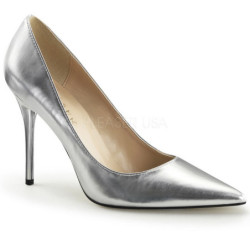 Silver Leatherette 10 cm CLASSIQUE-20 Pumps High Heels for Men