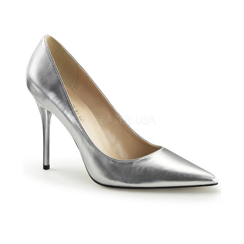 Silver Leatherette 10 cm CLASSIQUE-20 Pumps High Heels for Men