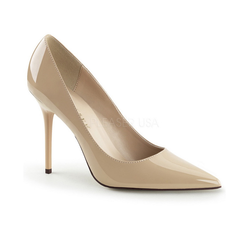 Beige Shiny 10 cm CLASSIQUE-20 Pumps High Heels for Men