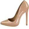 Beige Shiny 13 cm SEXY-20 pointed toe stiletto pumps