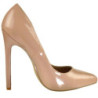 Beige Shiny 13 cm SEXY-20 pointed toe stiletto pumps