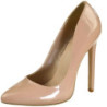 Beige Shiny 13 cm SEXY-20 pointed toe stiletto pumps