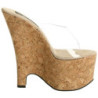 Trasparente 16,5 cm Pleaser BEAU-601 Scarpe Donna Zeppe Sughero