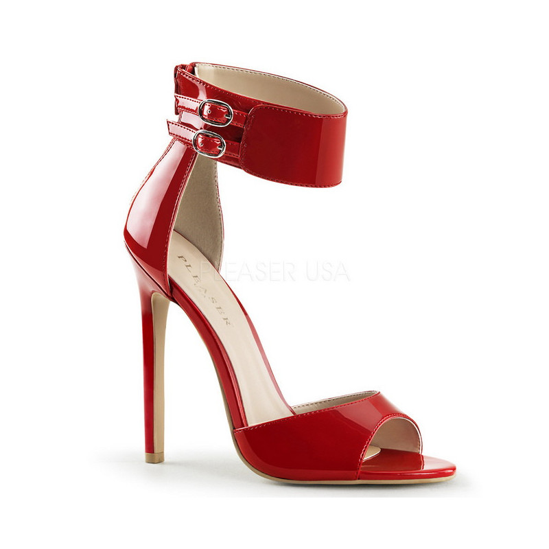 Rosso Vernice 13 cm SEXY-19 Sandali da Sera con Tacco Alto