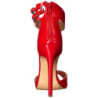 Red Varnish 13 cm SEXY-19 High Heeled Evening Sandals