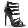 Black Leatherette 13 cm SEXY-15 Womens High Heels Sandals