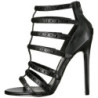 Black Leatherette 13 cm SEXY-15 Womens High Heels Sandals
