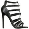 Black Leatherette 13 cm SEXY-15 Womens High Heels Sandals