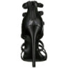 Black Leatherette 13 cm SEXY-15 Womens High Heels Sandals