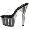 Nero 18 cm ADORE-701G Brillare Plateau Mules Alte