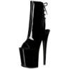 Black Patent 20 cm FLAMINGO-1018 Platform Ankle Calf Boots