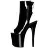 Black Patent 20 cm FLAMINGO-1018 Platform Ankle Calf Boots