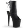 Black Leatherette 20 cm FLAMINGO-1018 Platform Ankle Calf Boots