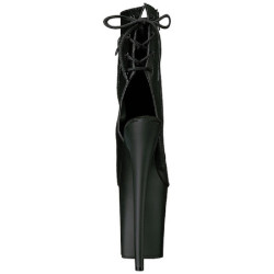 Black Leatherette 20 cm FLAMINGO-1018 Platform Ankle Calf Boots