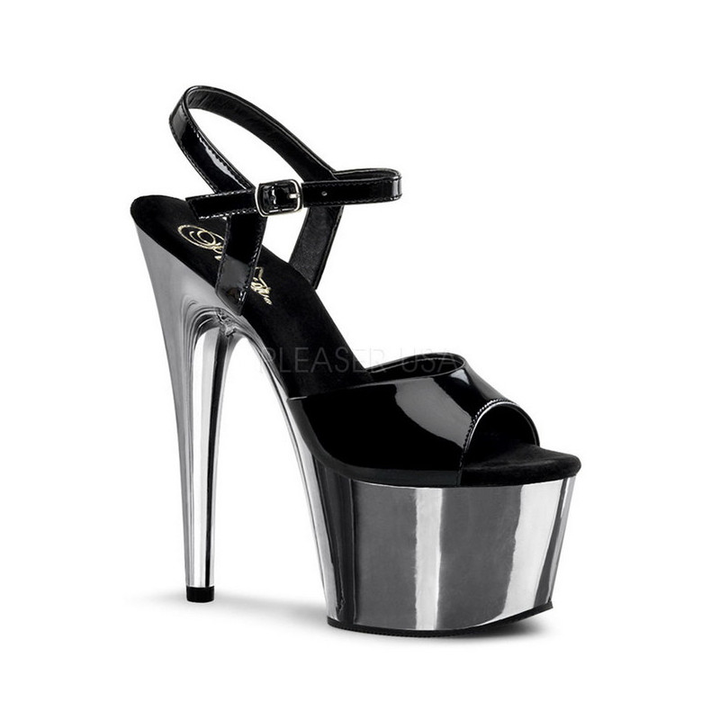 Nero 18 cm ADORE-709 Cromo Plateau Tacchi Alti