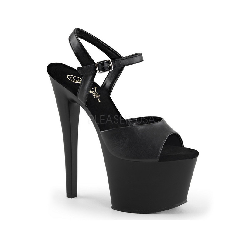 Black Leatherette 18 cm Pleaser SKY-309 High Heels Platform