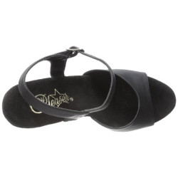 Nero Ecopelle 18 cm Pleaser SKY-309 Plateau Tacchi Alti a Spillo