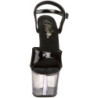 Nero Trasparente 18 cm Pleaser SKY-309 Plateau Tacchi Alti a Spillo