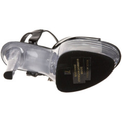 Nero Trasparente 18 cm Pleaser SKY-309 Plateau Tacchi Alti a Spillo