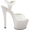 Bianco Vernice 18 cm Pleaser SKY-309 Plateau Calzature Tacchi Alti