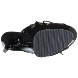 Nero Vernice 15,5 cm DELIGHT-1016 Plateau Stivaletti Donna Open Toe