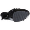 Nero Vernice 15,5 cm DELIGHT-1016 Plateau Stivaletti Donna Open Toe
