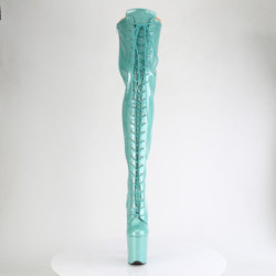 Glitter Verdi 20 cm FLAMINGO-3020GP stivali sopra il ginocchio con stringati
