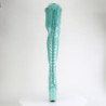 Glitter Verdi 20 cm FLAMINGO-3020GP stivali sopra il ginocchio con stringati