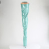Glitter Verdi 20 cm FLAMINGO-3020GP stivali sopra il ginocchio con stringati