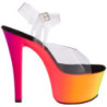 Transparent 18 cm RAINBOW-308UV High Heeled Sandal Neon Platform
