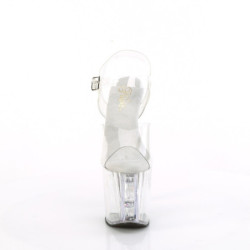 Trasparente 19 cm ENCHANT-708AQ2 scintillare plateau sandali donna con tacco