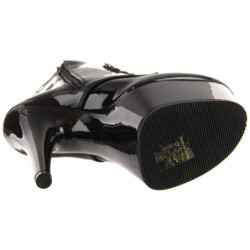 Nero Verniciata 18 cm ADORE-1020 stivaletti con plateau donna