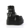 Vegan 11,5 cm BEAR-150 emo platform wedge boots with buckles