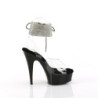 Black 15 cm DELIGHT-627RS black platform ankle straps high heels