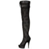Lace Fabric 15 cm DELIGHT-3025ML Platform Thigh High Boots