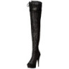 Lace Fabric 15 cm DELIGHT-3025ML Platform Thigh High Boots