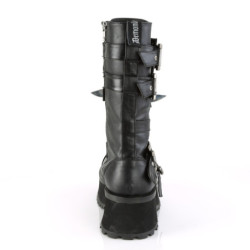 Vegan leather GRAVEDIGGER-250 boots - unisex steel toe combat boots