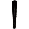 Black Shiny 8 cm GOGO-3000 Thigh High Boots for Men
