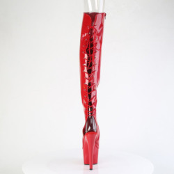 Ologramma 18 cm ADORE-3019HWR punta aperta stivali alti con stringati rosso