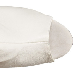 Bianco Ecopelle 15 cm DELIGHT-1019 stivaletti con frange donna tacco alto