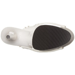 Bianco Ecopelle 15 cm DELIGHT-1019 stivaletti con frange donna tacco alto