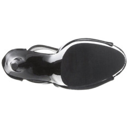 Nero 15 cm DELIGHT-690 stivaletti con plateau suola donna