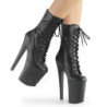 Black Leatherette 18 cm XTREME-1020 womens platform soled ankle boots