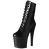 Nero Ecopelle 18 cm XTREME-1020 stivaletti con plateau suola donna