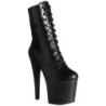 Black Leatherette 18 cm XTREME-1020 womens platform soled ankle boots