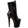 Nero Vernice 18 cm XTREME-1020 stivaletti con plateau suola donna