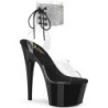 Black rhinestone 18 cm ADORE-791-2RS pleaser high heels ankle cuff